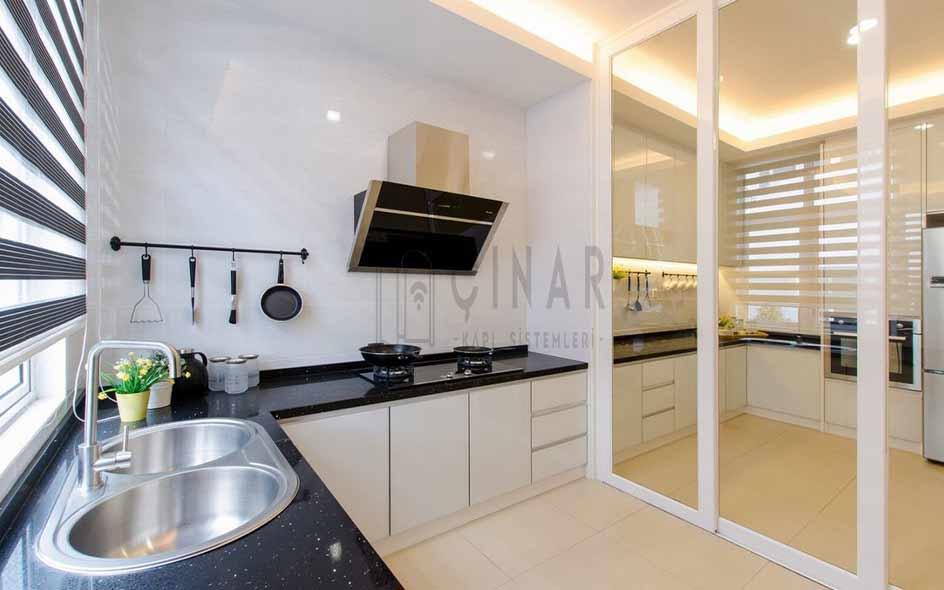 Mutfak Sürgülü Cam Kapı Modelleri - Çınar Kapı Sistemleri